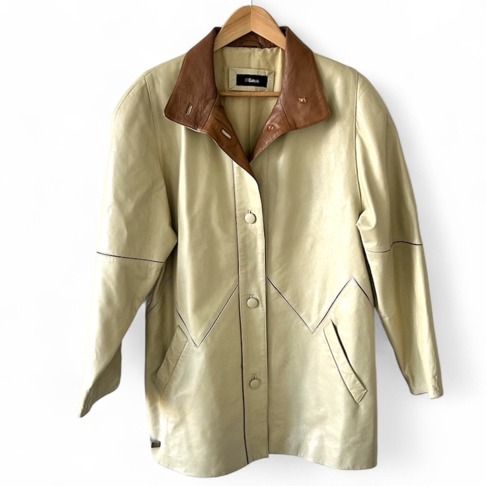 Vintage JRGarcia 3/4 Length Leather Coat Size E.U.44